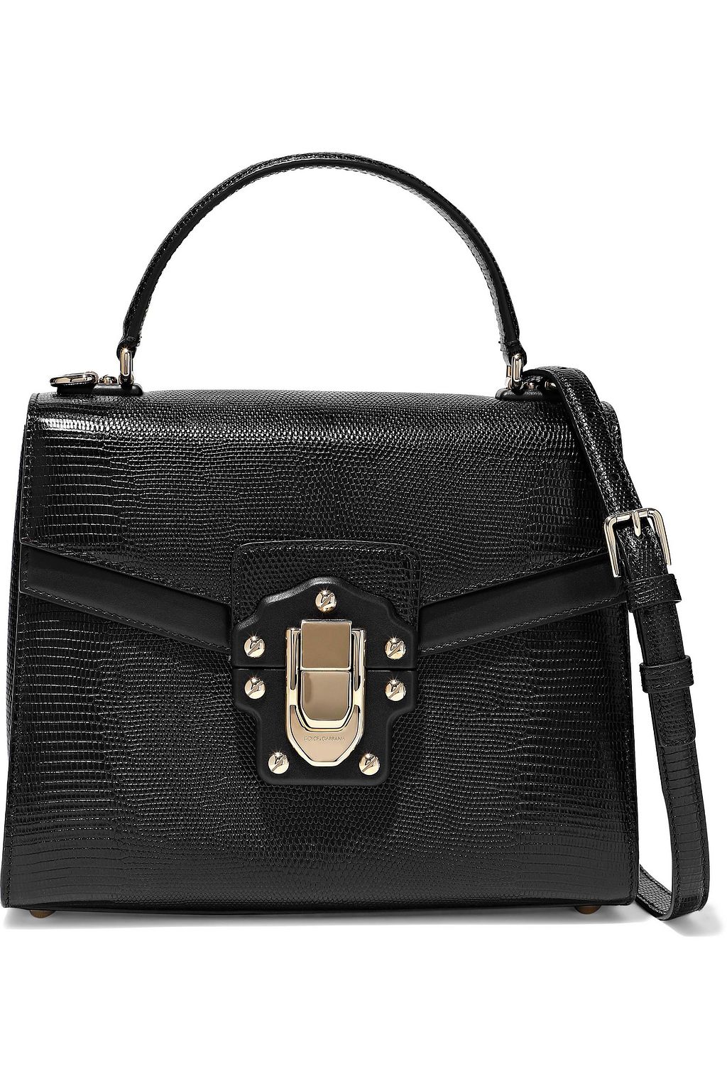 DOLCE&GABBANA Lucia lizard-effect leather tote