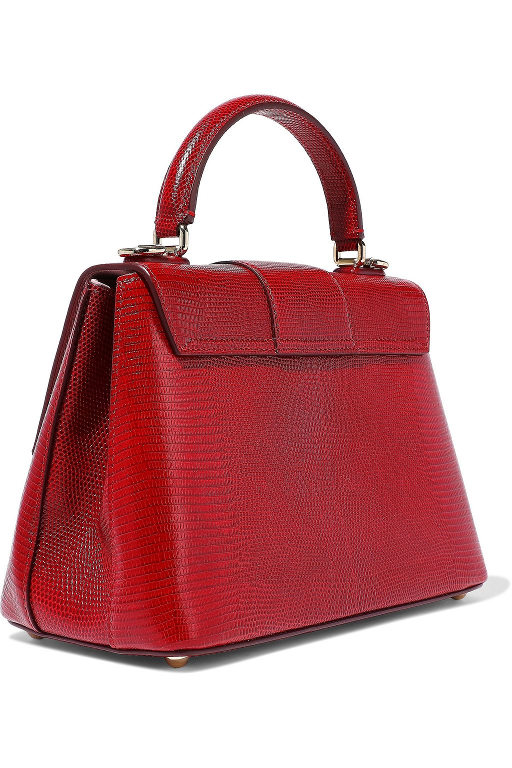 DOLCE&GABBANA Lucia lizard-effect leather shoulder bag