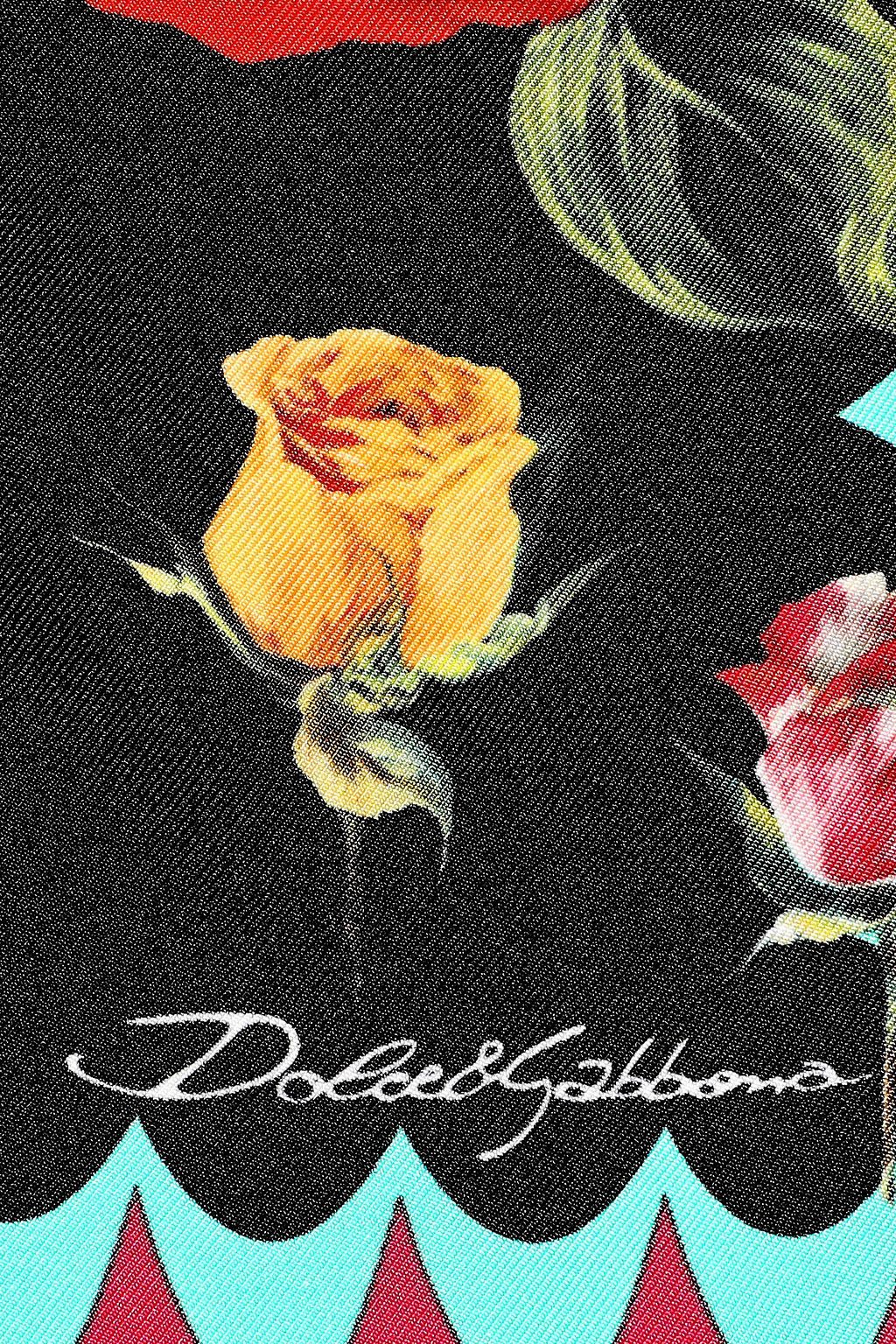DOLCE&GABBANA Printed silk-twill scarf