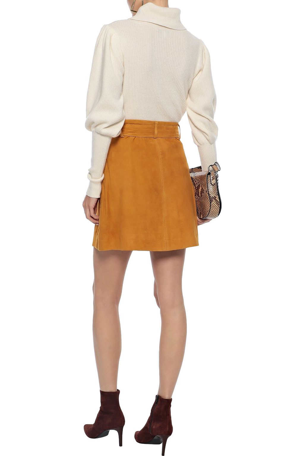 JOIE Neida belted suede mini skirt