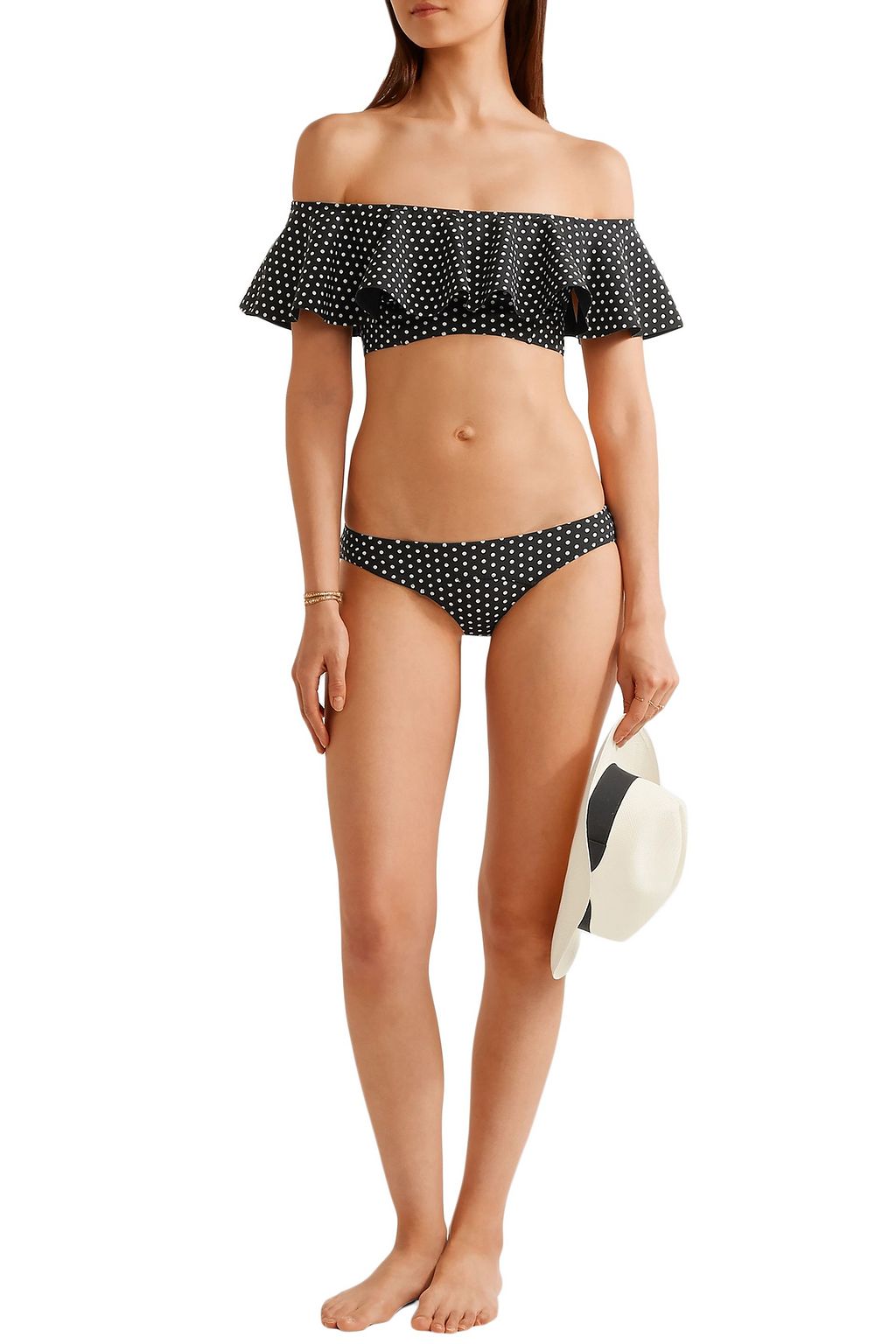 LISA MARIE FERNANDEZ Mira polka-dot low-rise bikini briefs