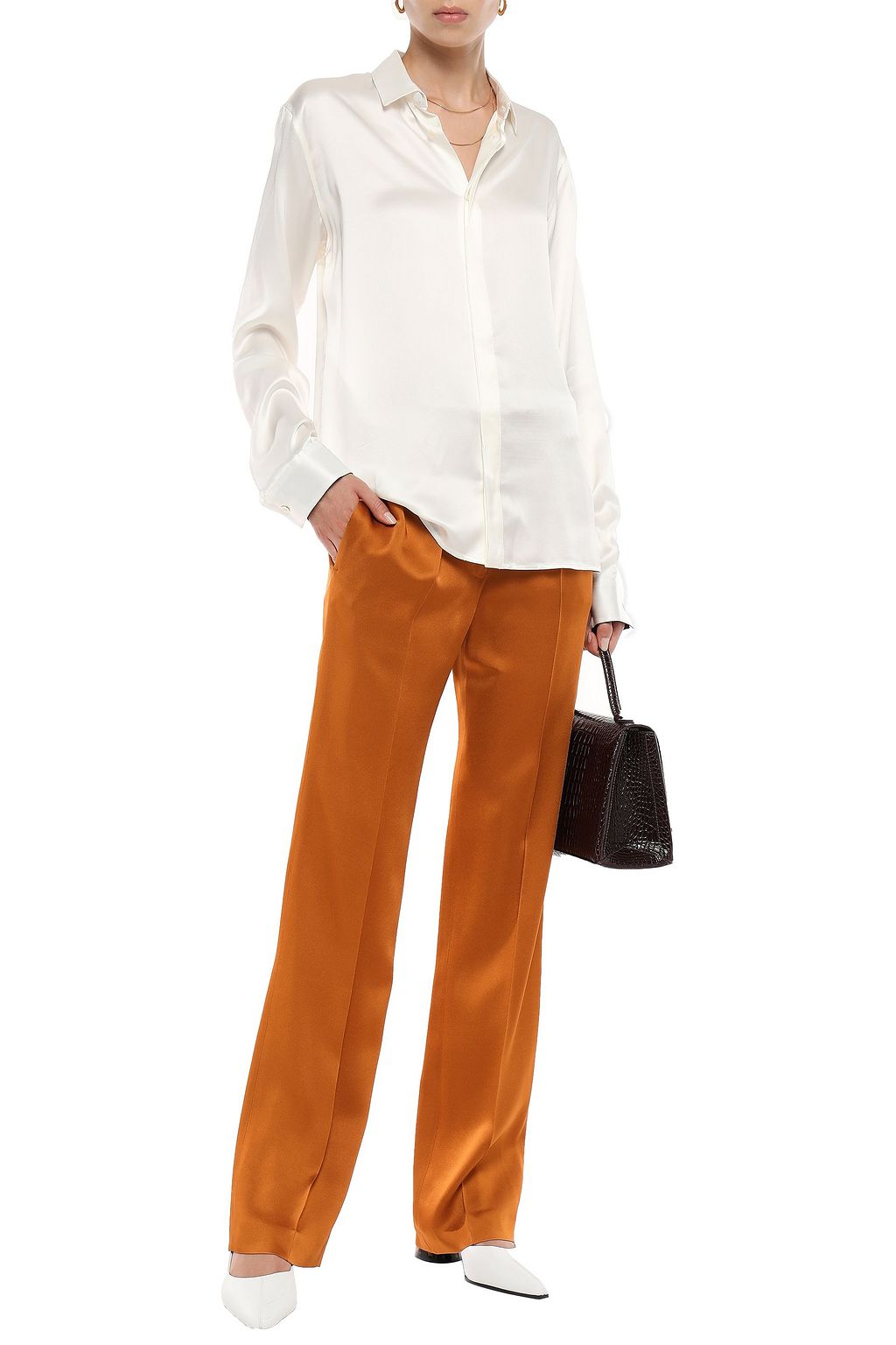 HAIDER ACKERMANN Silk-charmeuse shirt
