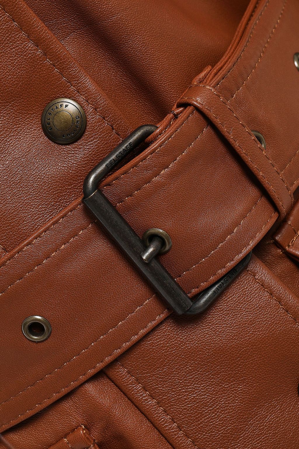 BELSTAFF Belted leather jacket