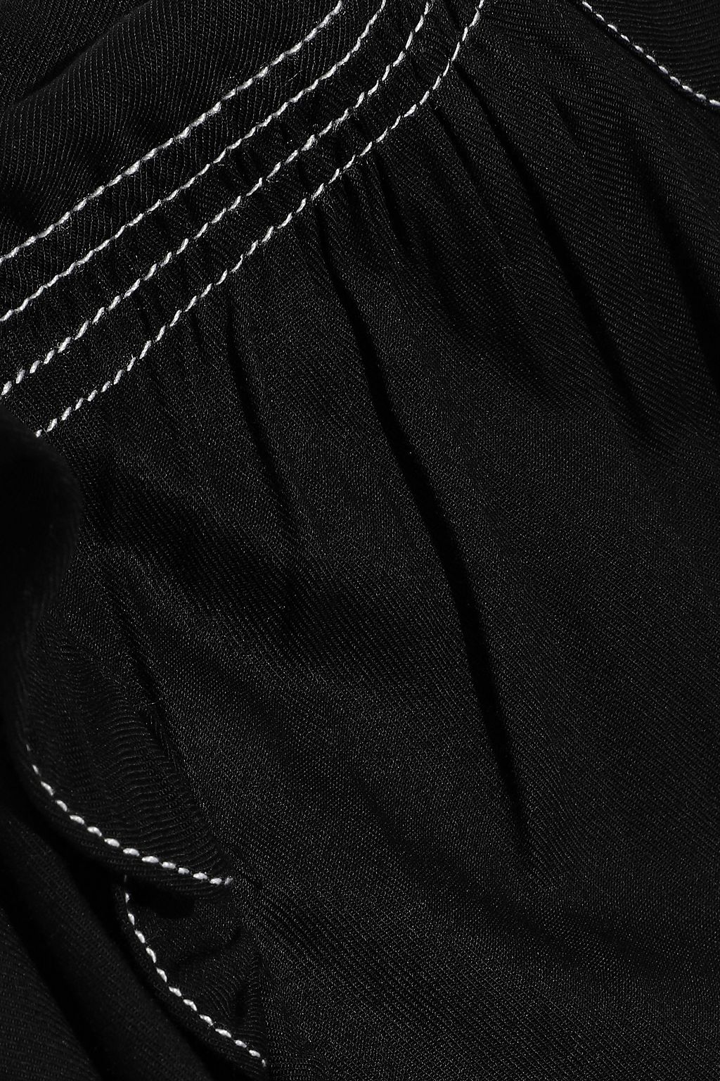 JOIE Gadella belted ruffle-trimmed crepe mini dress