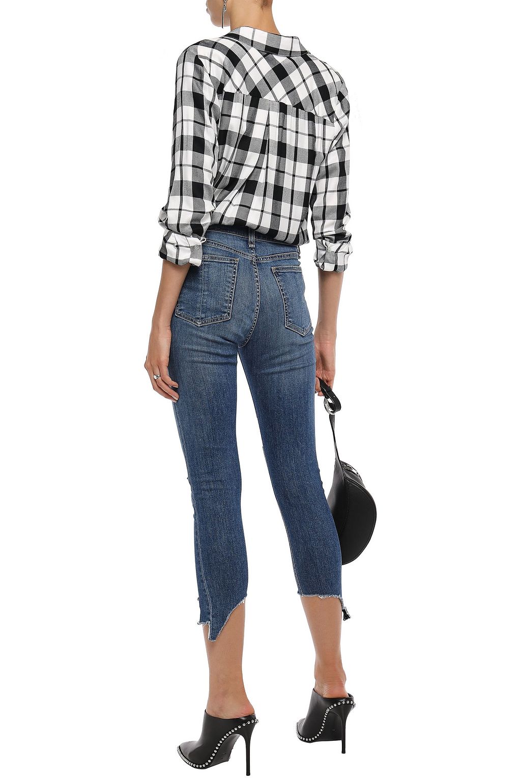 RAG & BONE ハイライズ クロップド ヴィンテージ加工 スキニー ジーンズ