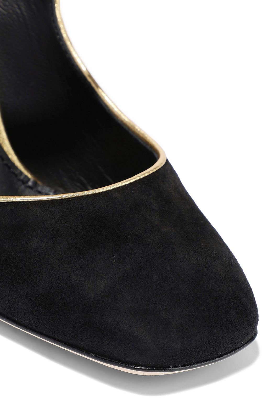 DOLCE&GABBANA Crystal-embellished suede Mary Jane pumps