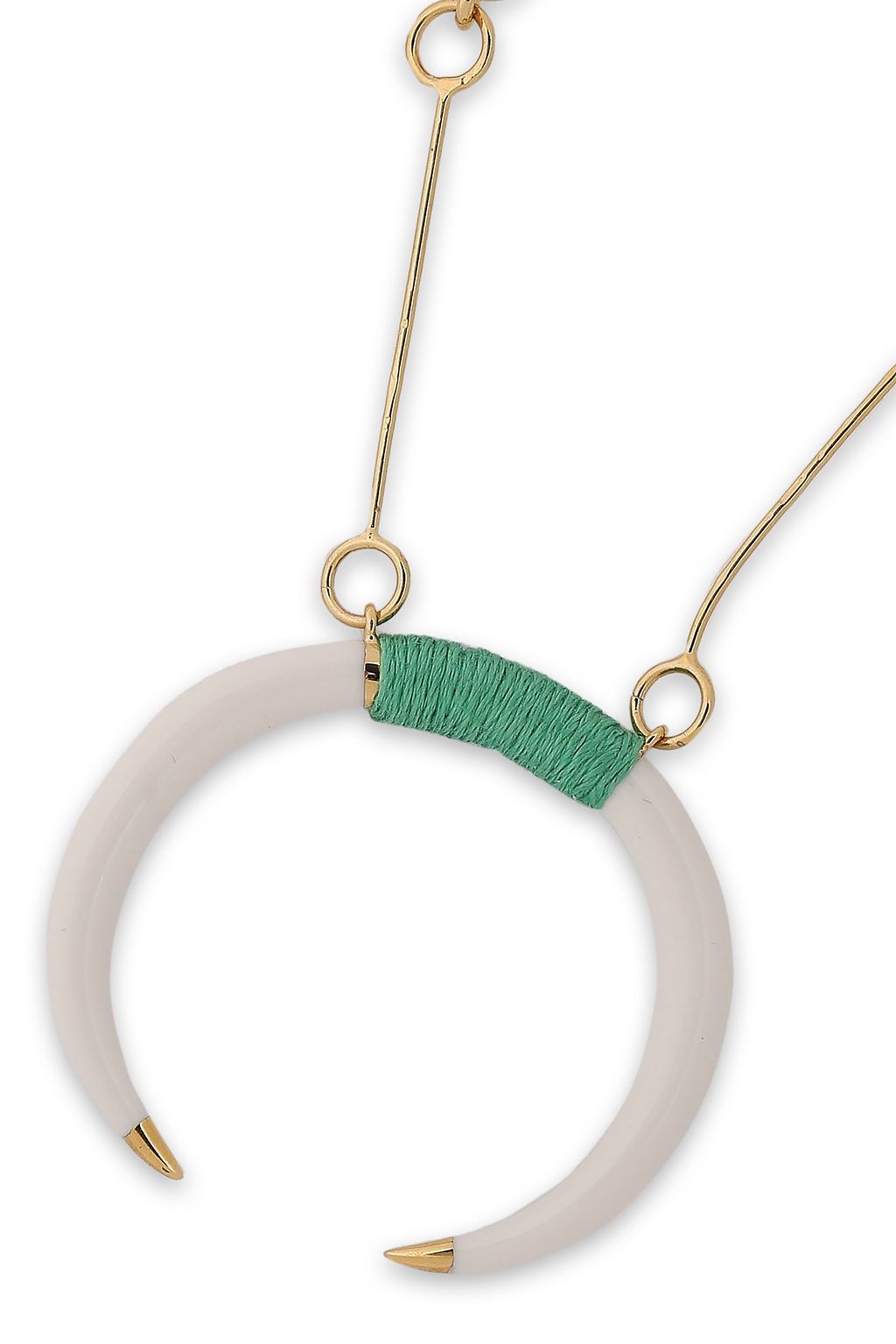 AURÉLIE BIDERMANN Gold-plated, resin and cord necklace