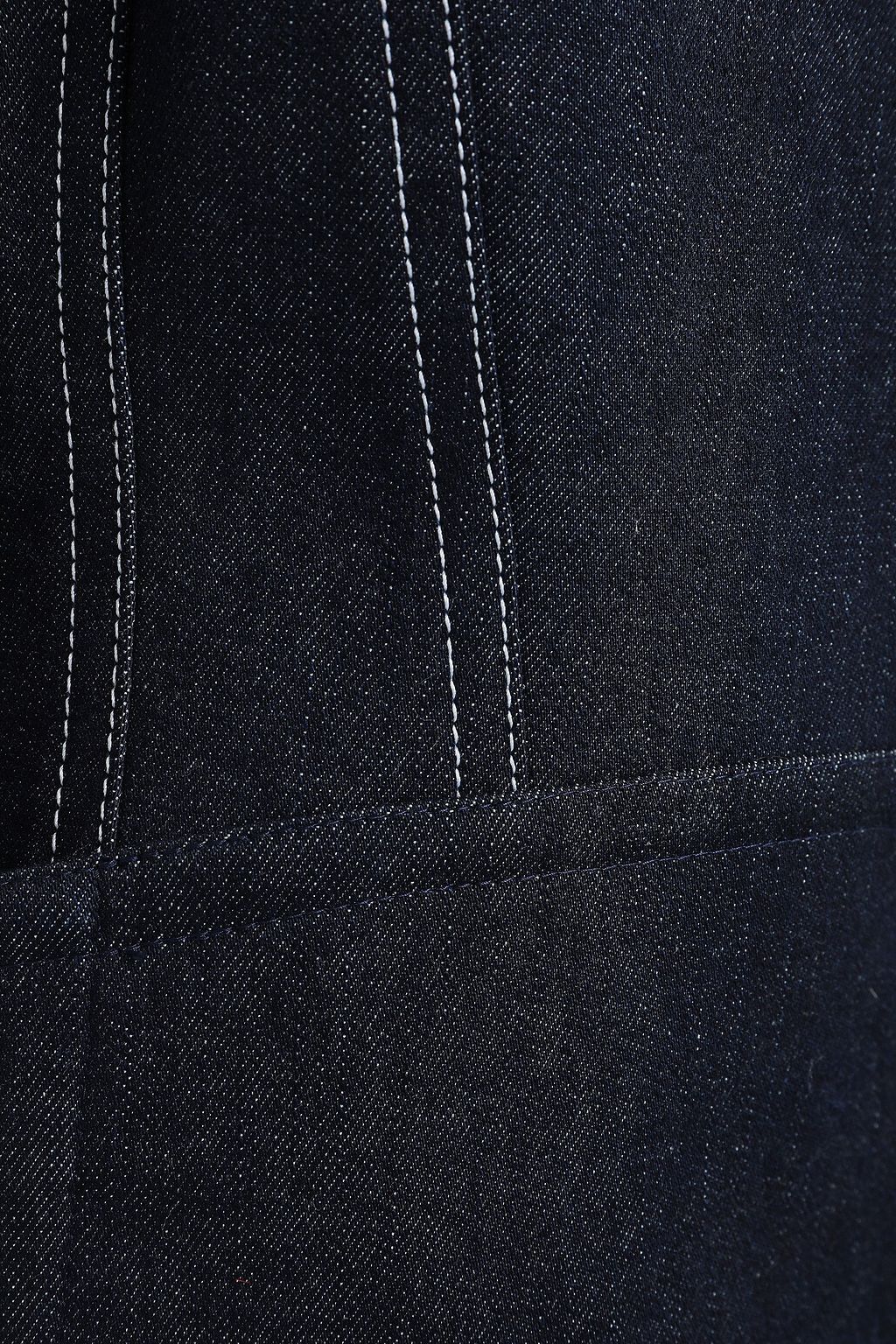 MUGLER Lace-up denim mini dress