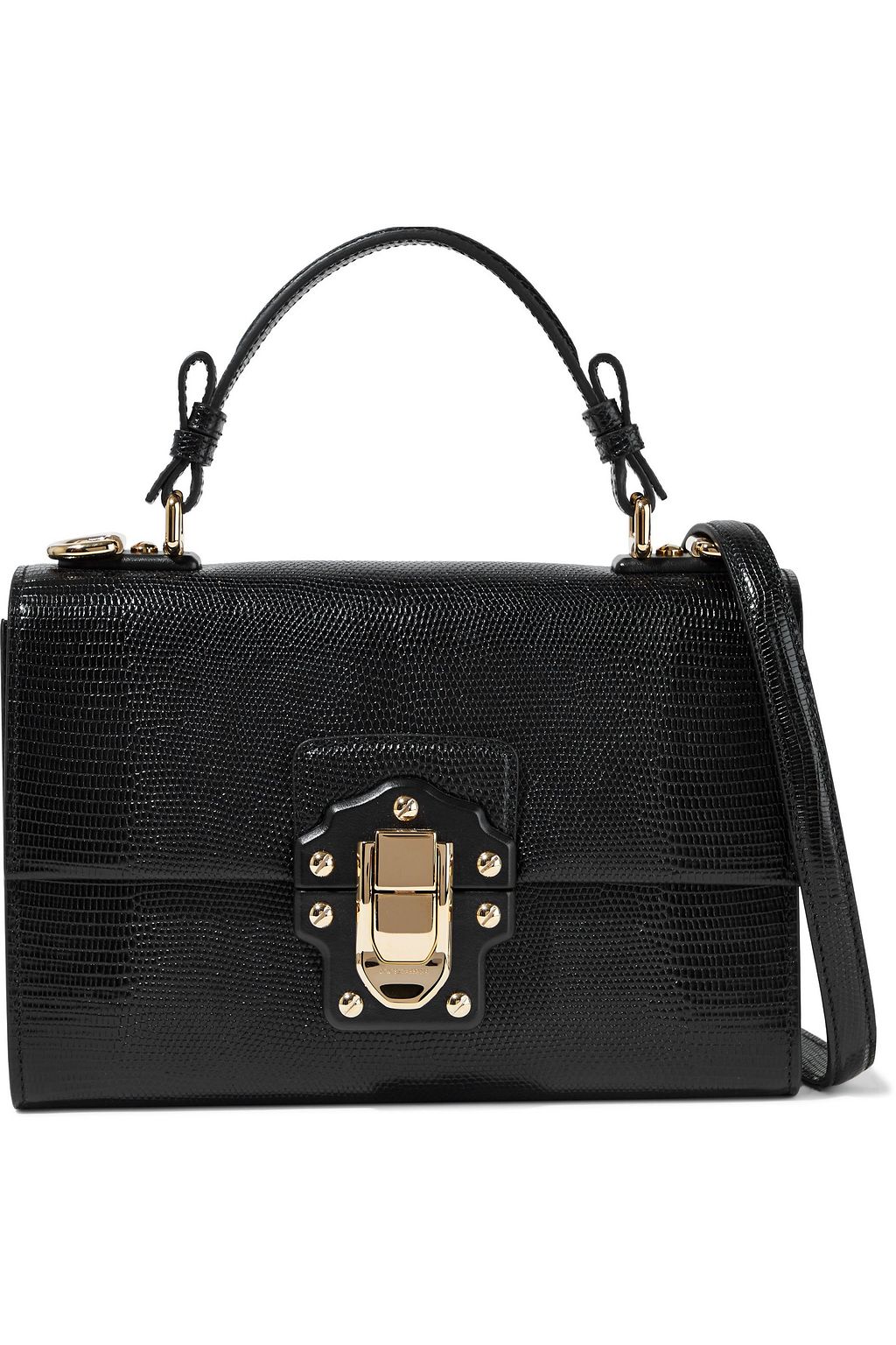 DOLCE & GABBANA Lucia lizard-effect leather shoulder bag | Sale up to ...