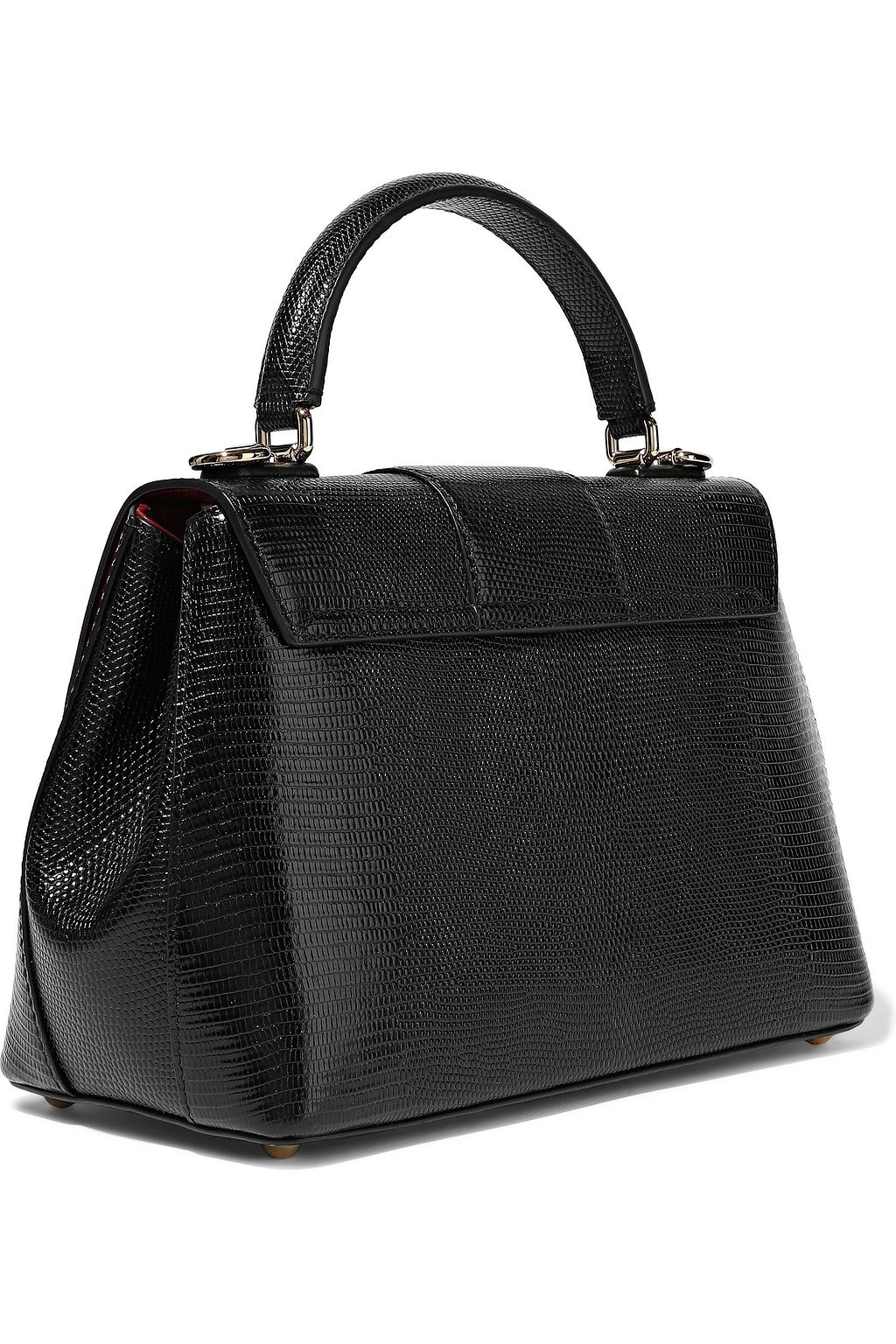DOLCE&GABBANA Lucia lizard-effect leather shoulder bag