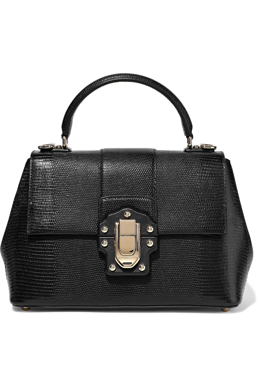 DOLCE&GABBANA Lucia lizard-effect leather shoulder bag