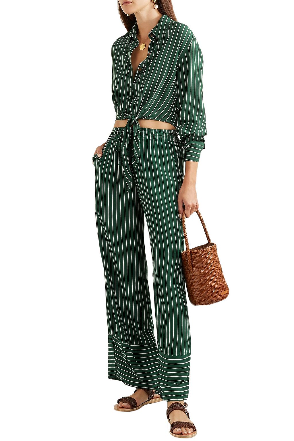 FAITHFULL Knotted crepe shirt