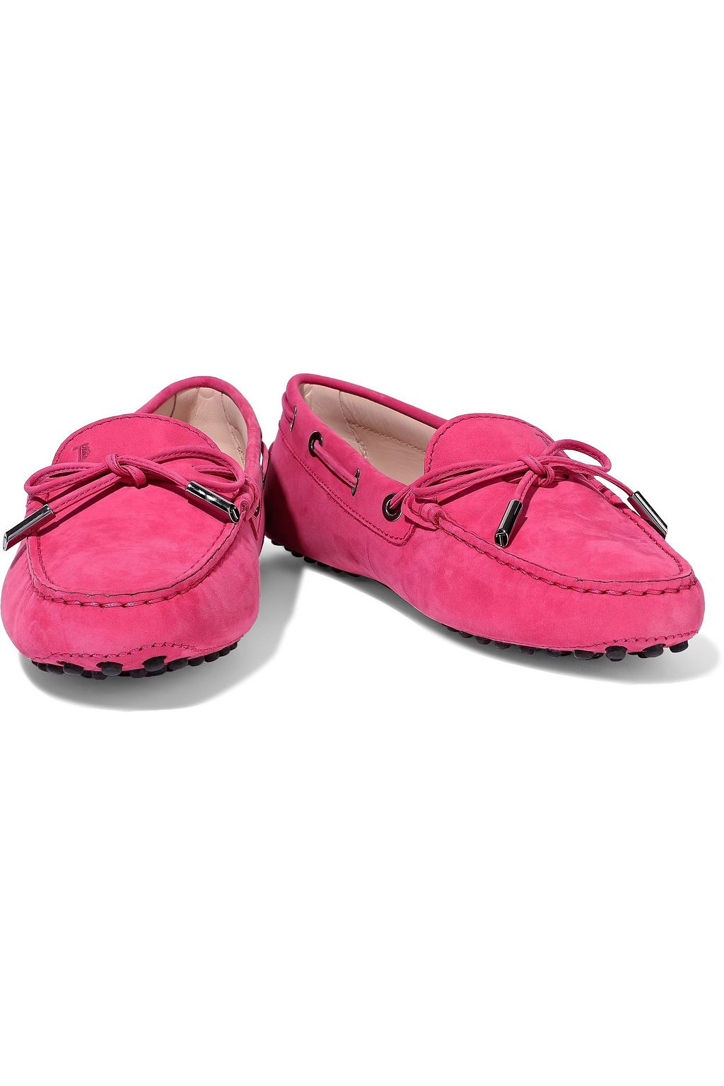 pink bow loafers