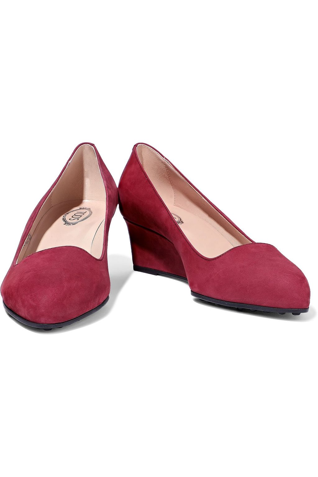 TOD'S Suede wedge pumps