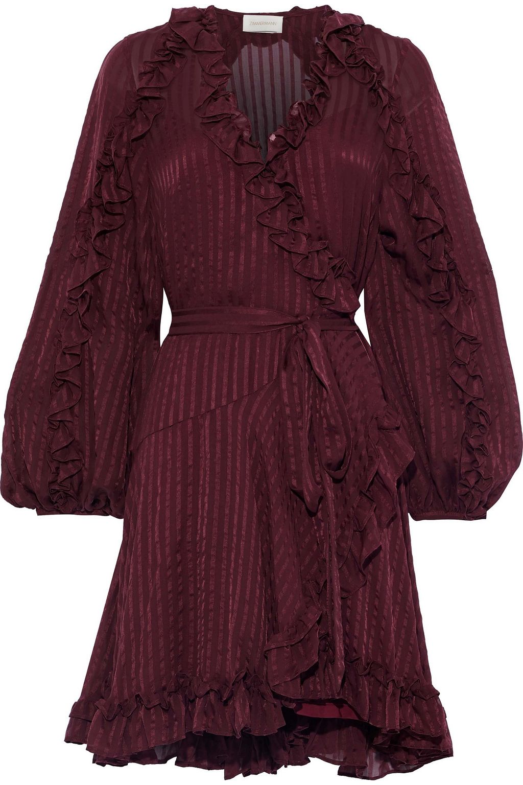 zimmermann cascade wrap dress