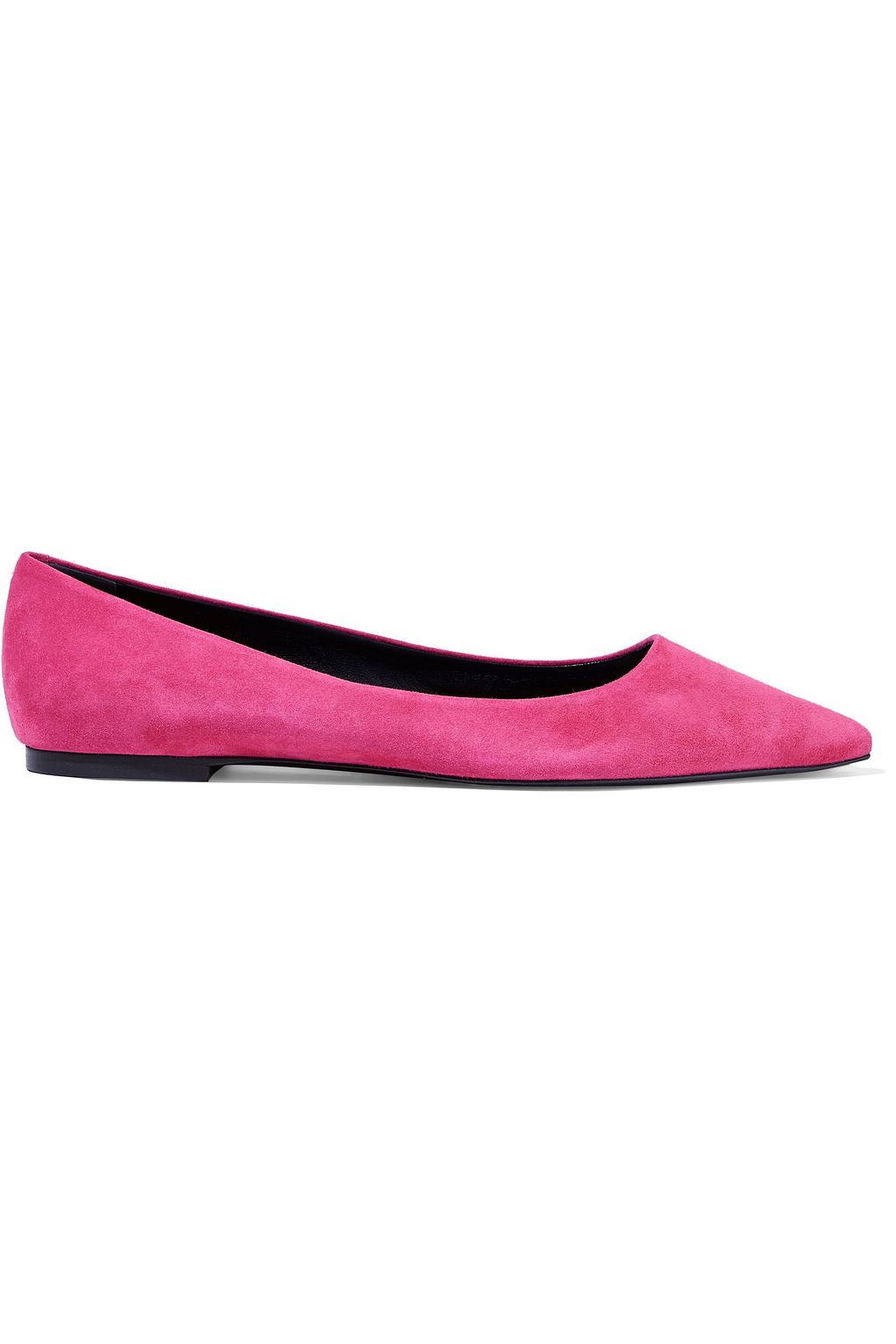 fuchsia pointed toe flats