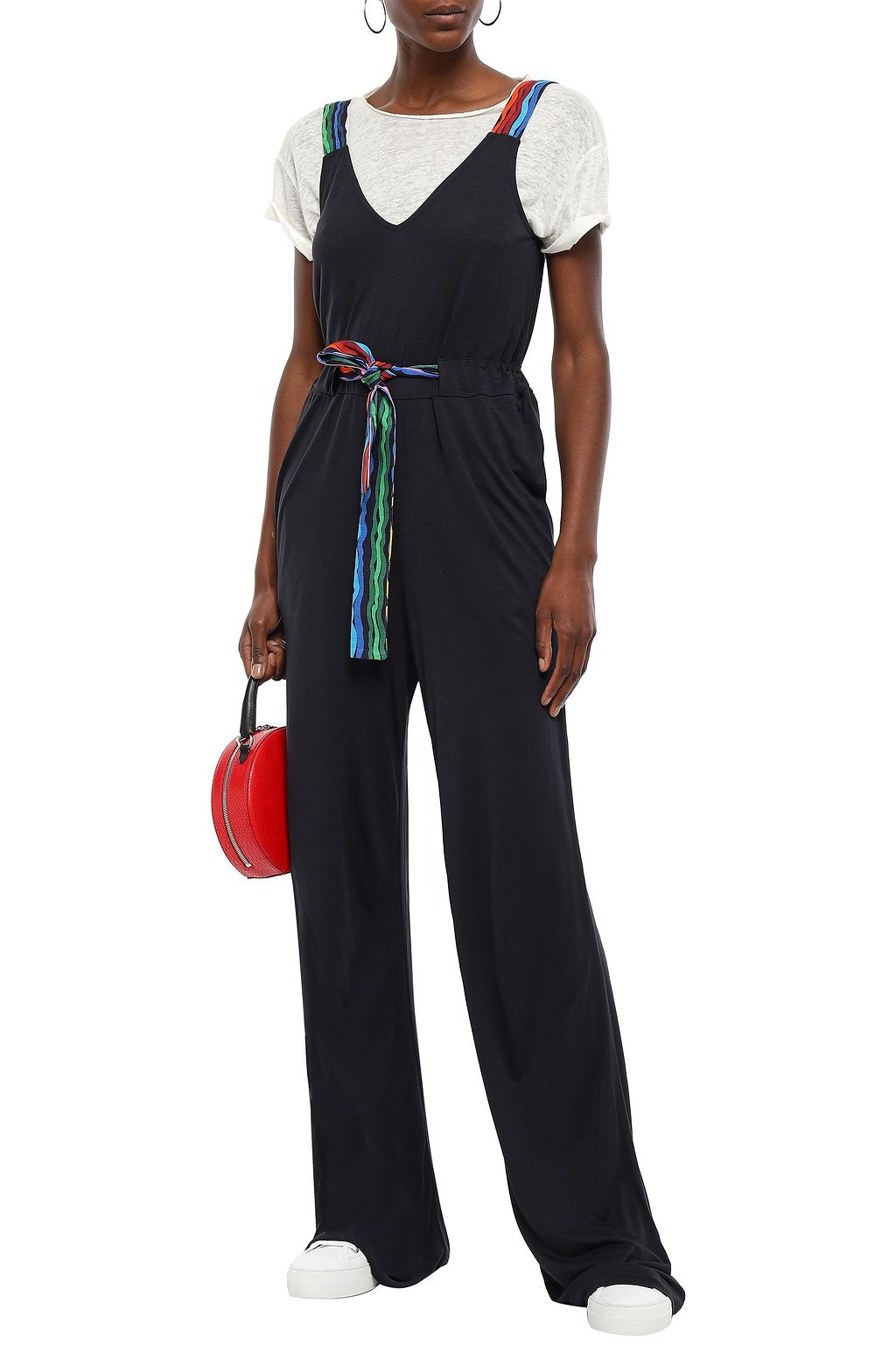 CHINTI & PARKER Tie-front bamboo-jersey jumpsuit