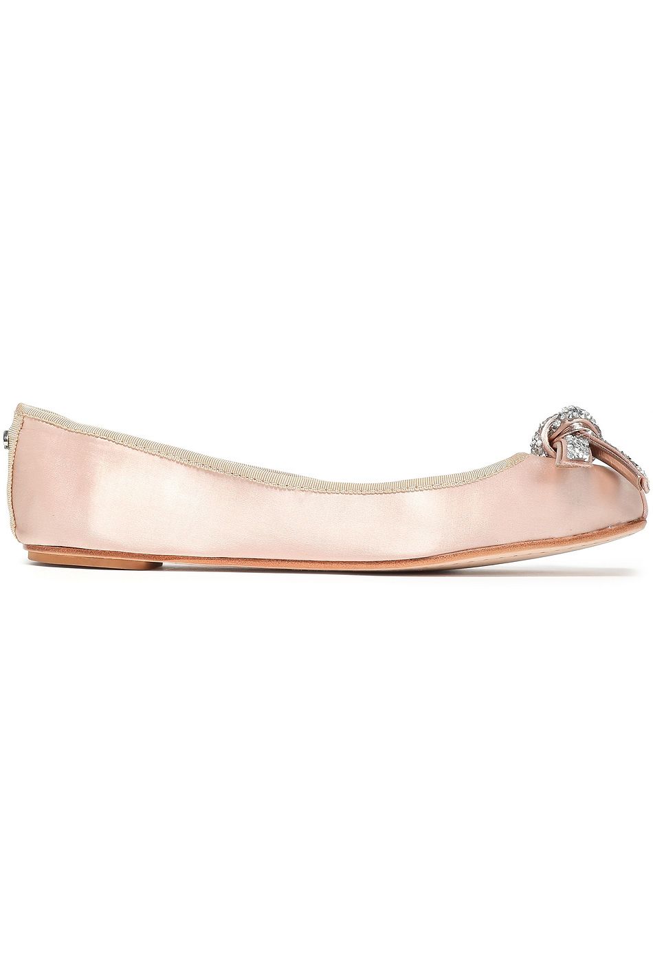 pink satin ballet flats