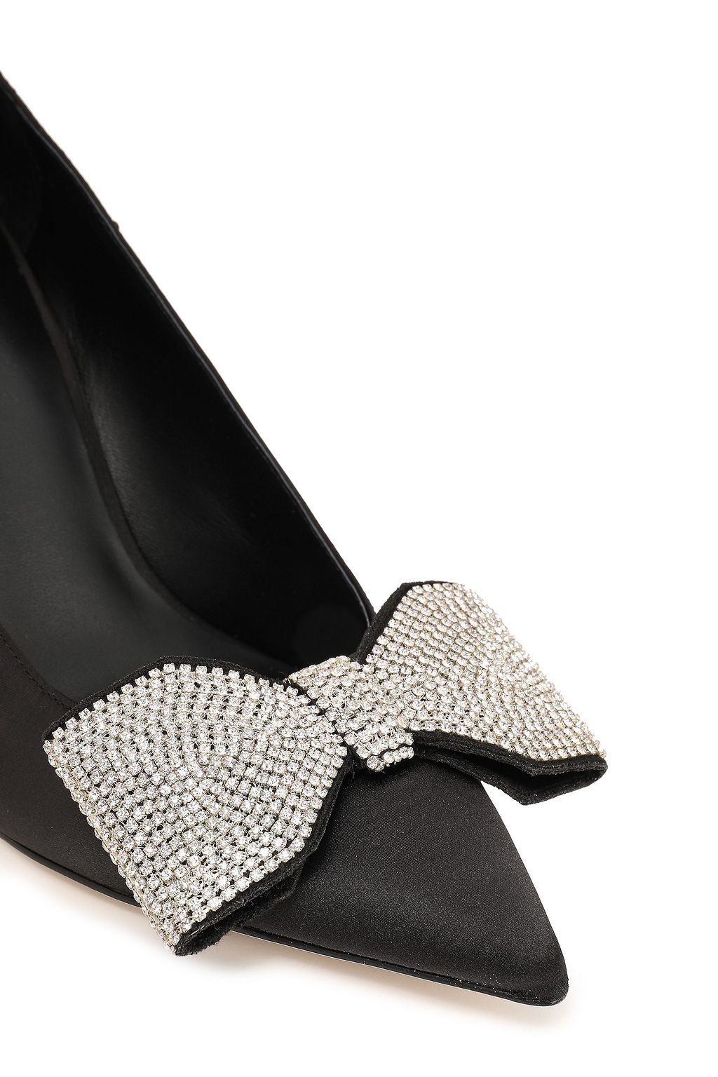 KATE SPADE NEW YORK Viena crystal-embellished satin pumps