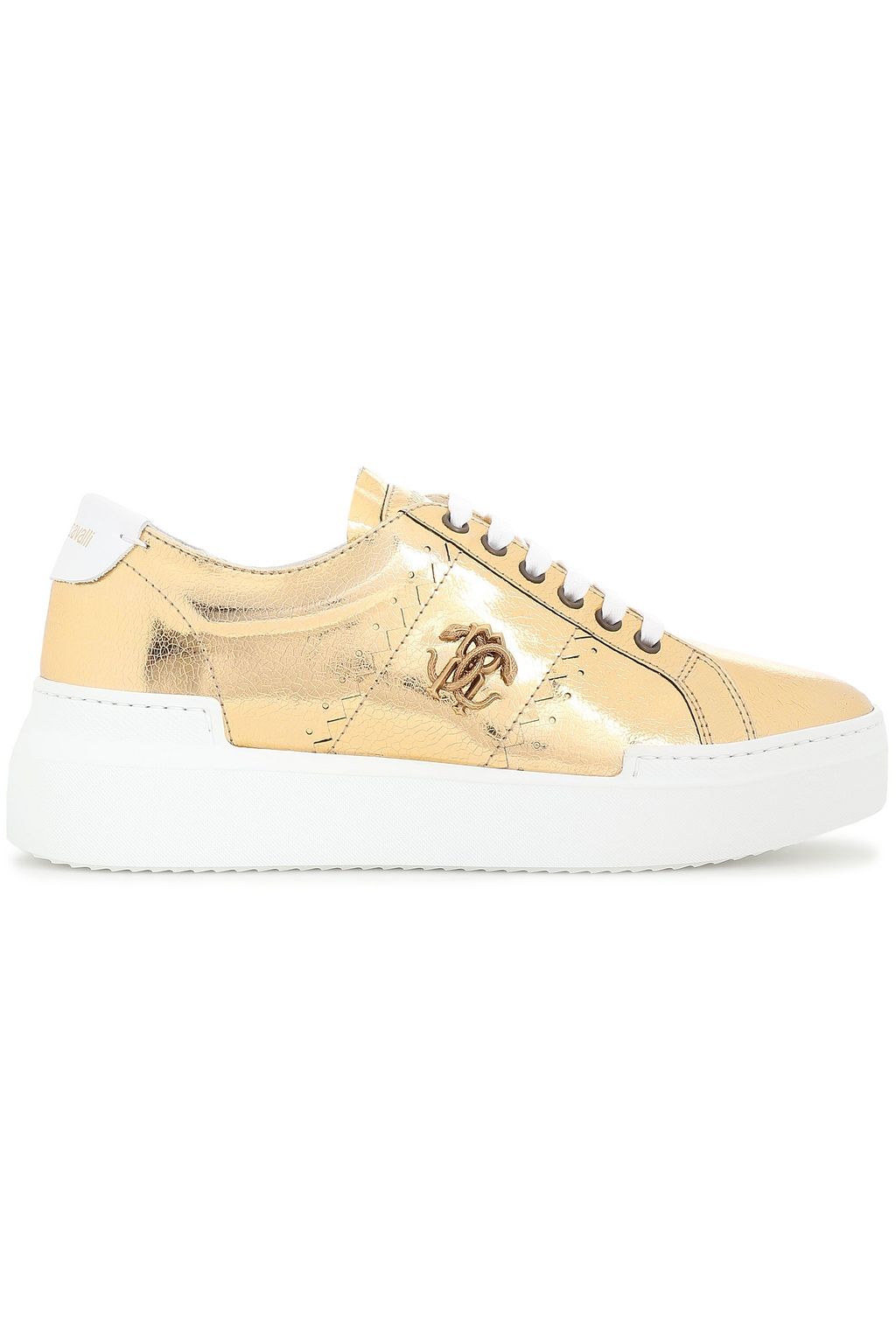 gold platform sneakers
