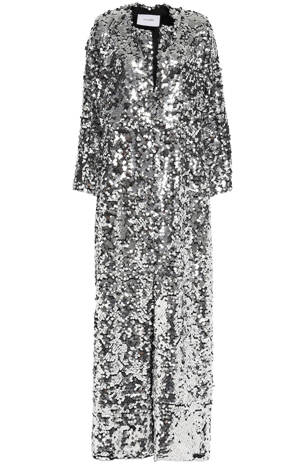 sequin maxi coat
