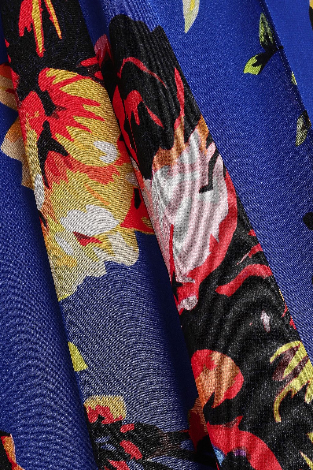 WE ARE LEONE Belted silk crepe de chine robe