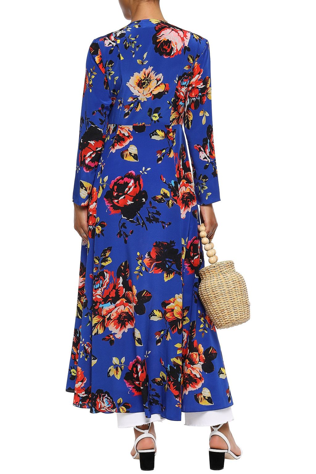 WE ARE LEONE Belted silk crepe de chine robe