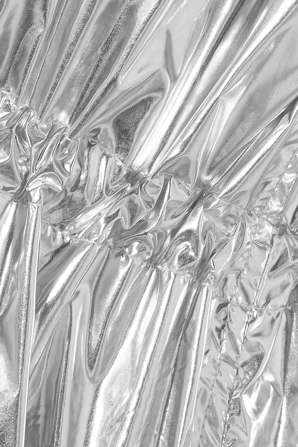 RABANNE Metallic shell hooded jacket
