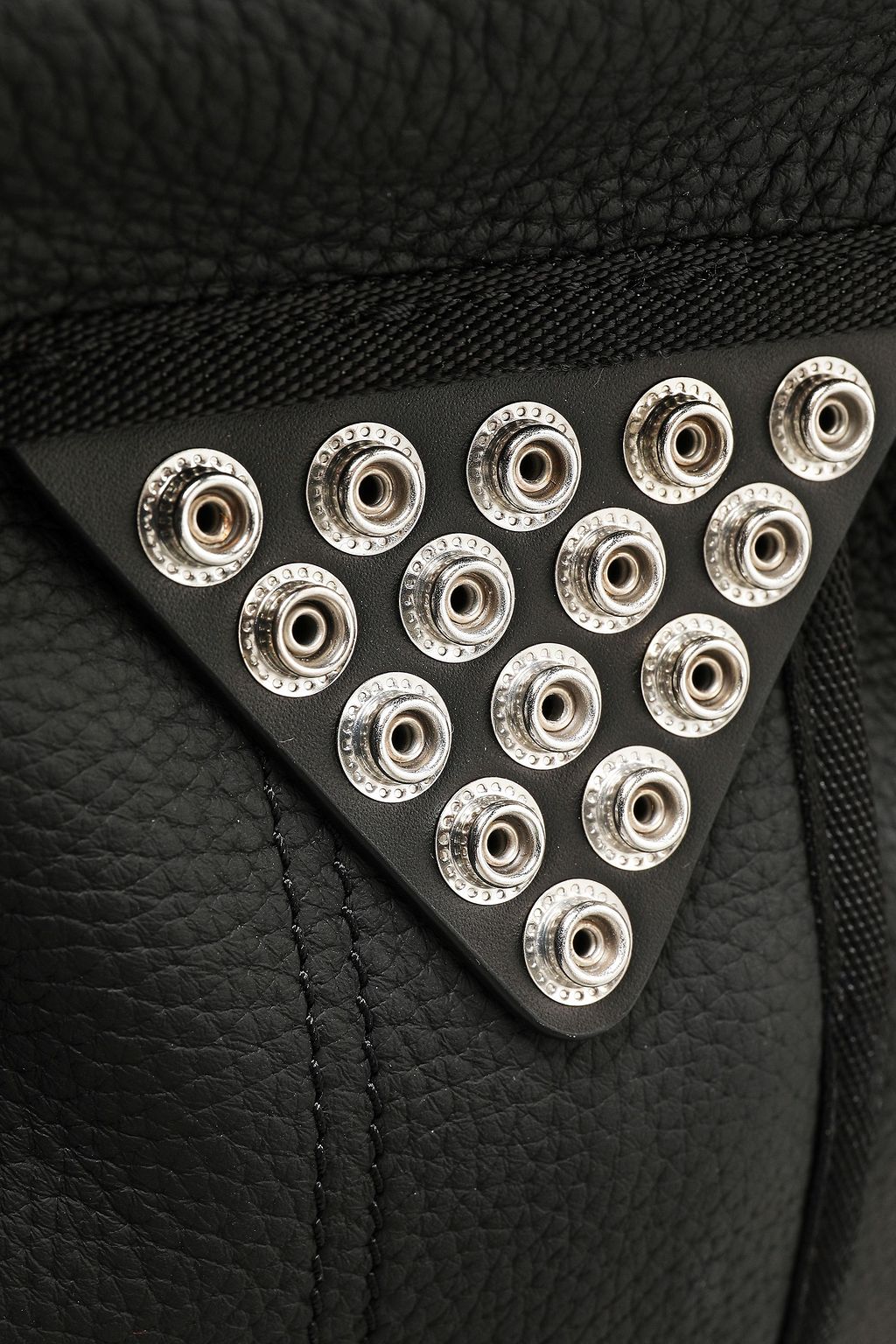 ALEXANDER WANG Snap-embellished textured-leather backpack