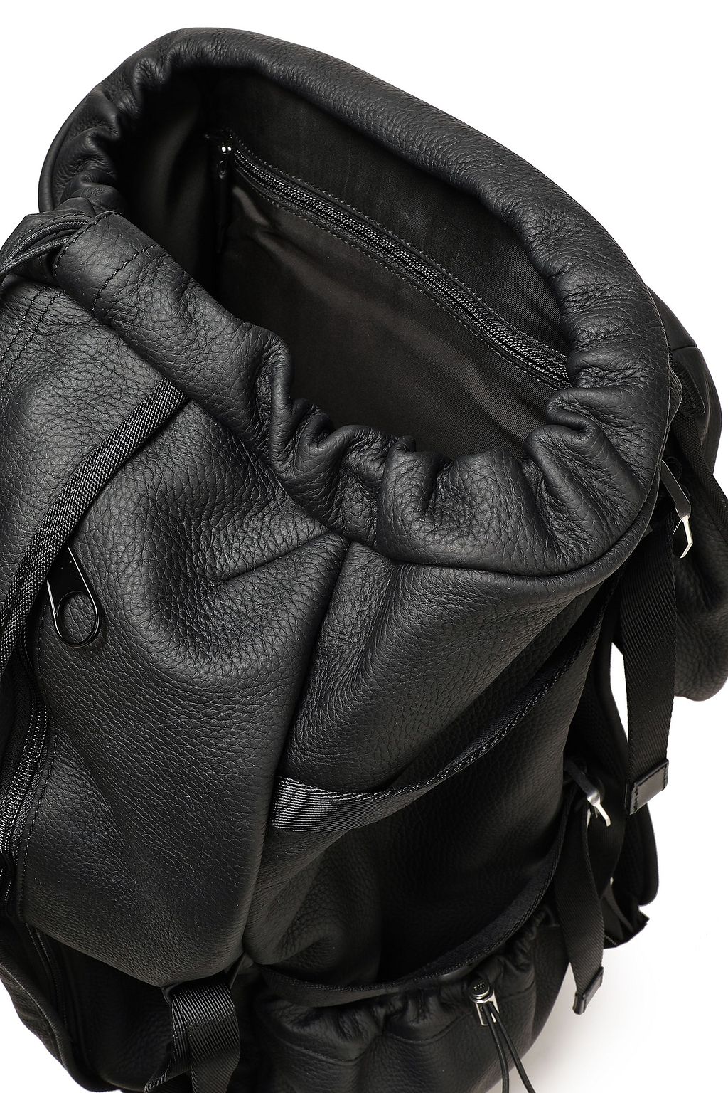 ALEXANDER WANG Snap-embellished textured-leather backpack