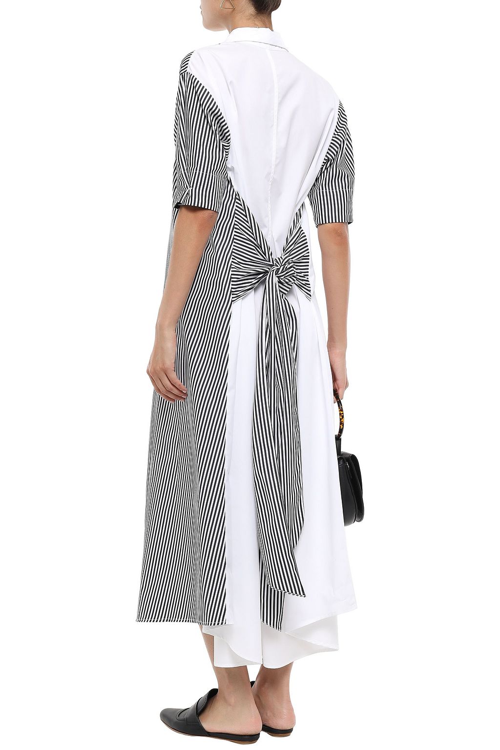 TOME Striped cotton-poplin maxi shirt dress