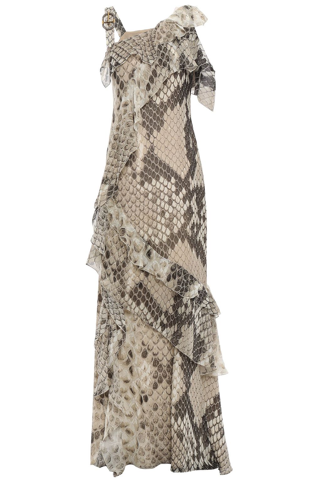 silk snake print dress