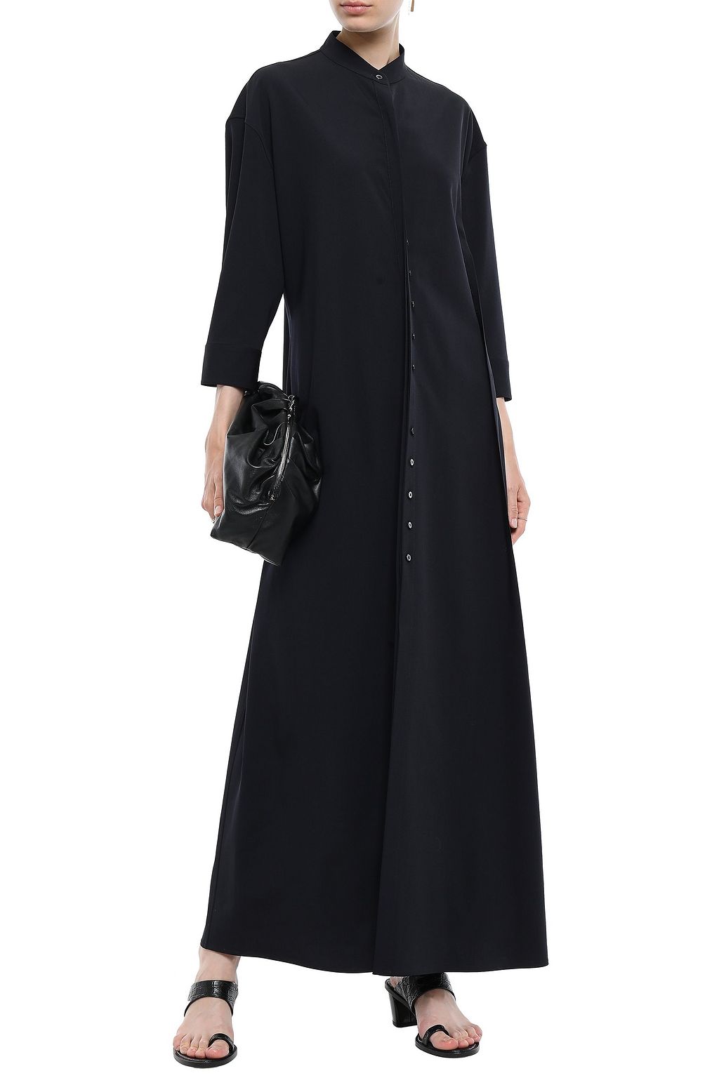 JIL SANDER Stretch wool-blend crepe maxi dress