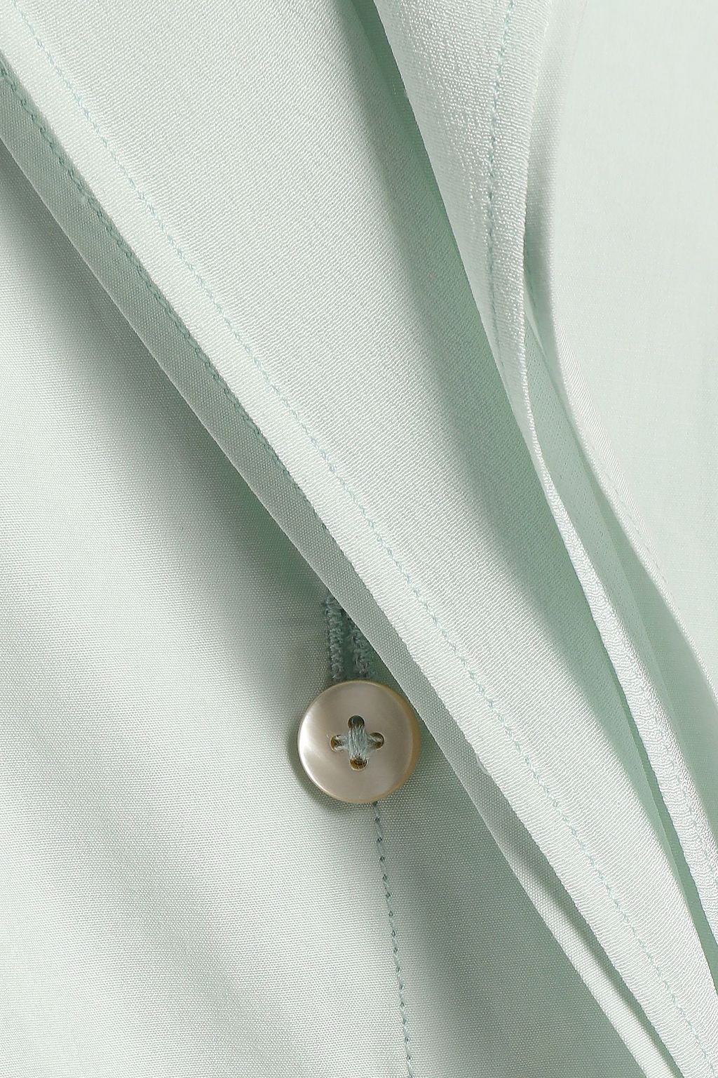 JIL SANDER Paneled cotton-poplin and silk crepe de chine midi dress