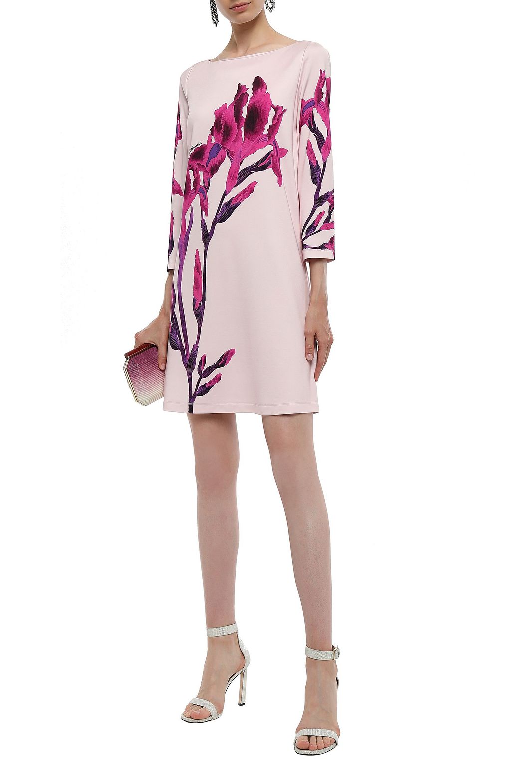 JUST CAVALLI Floral-print stretch-jersey mini dress
