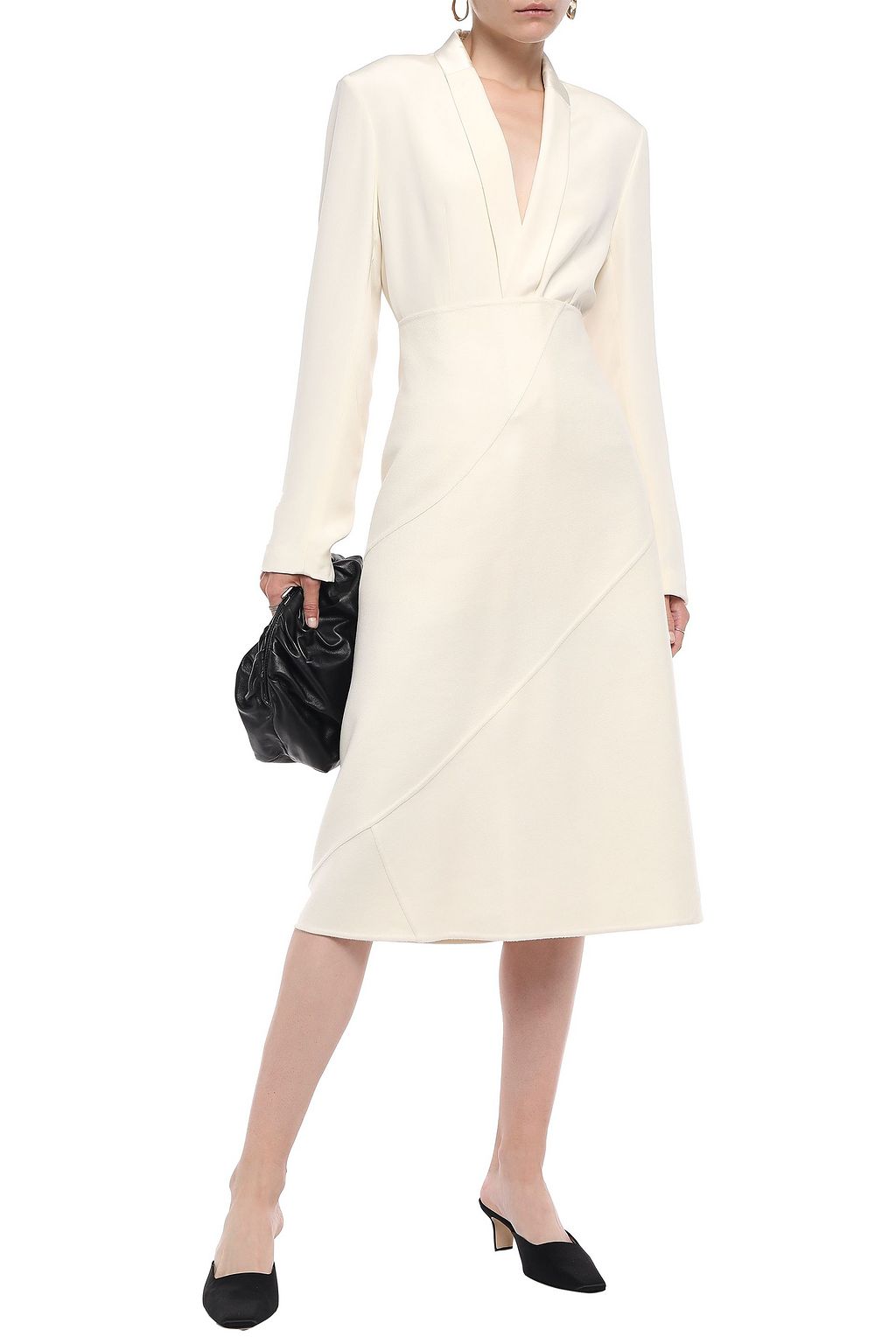 JIL SANDER Cashmere-felt midi skirt