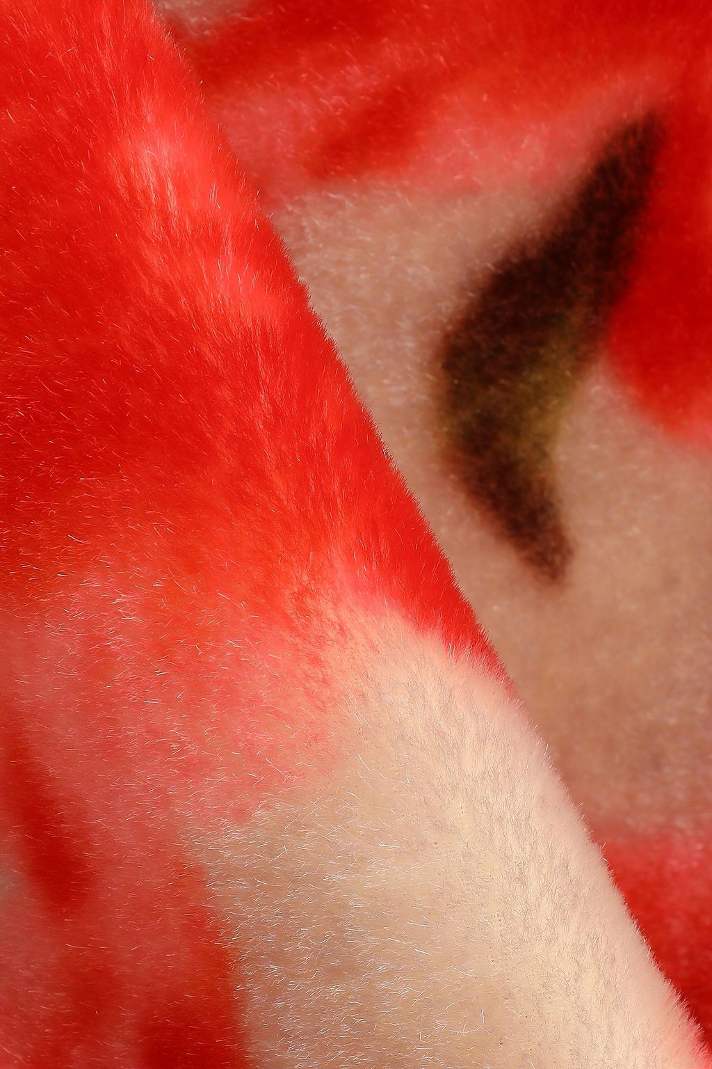 JIL SANDER Asymmetric faux fur midi skirt