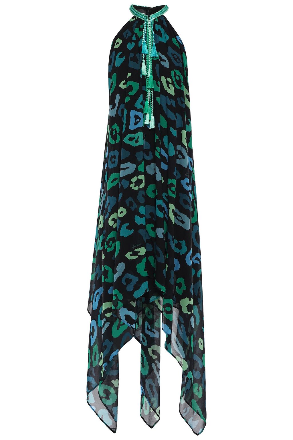 dark green leopard print dress