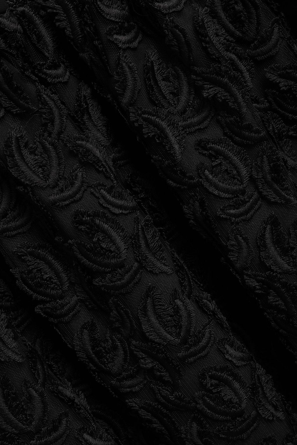 JUST CAVALLI Crochet and fil coupé chiffon mini dress