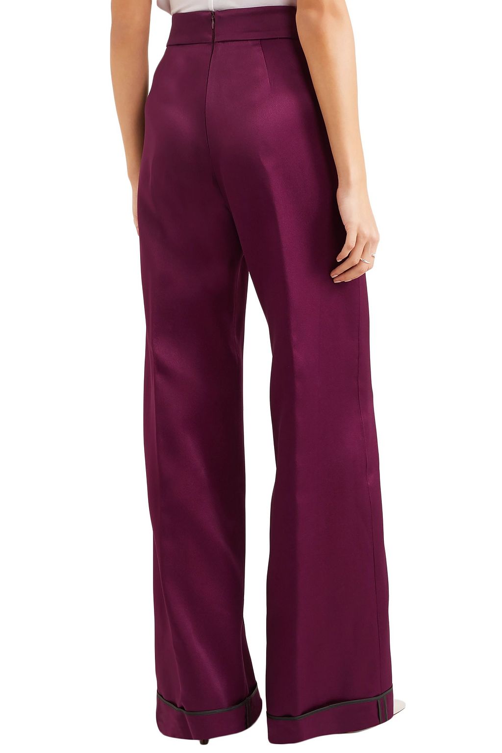 SID NEIGUM Bonded satin wide-leg pants
