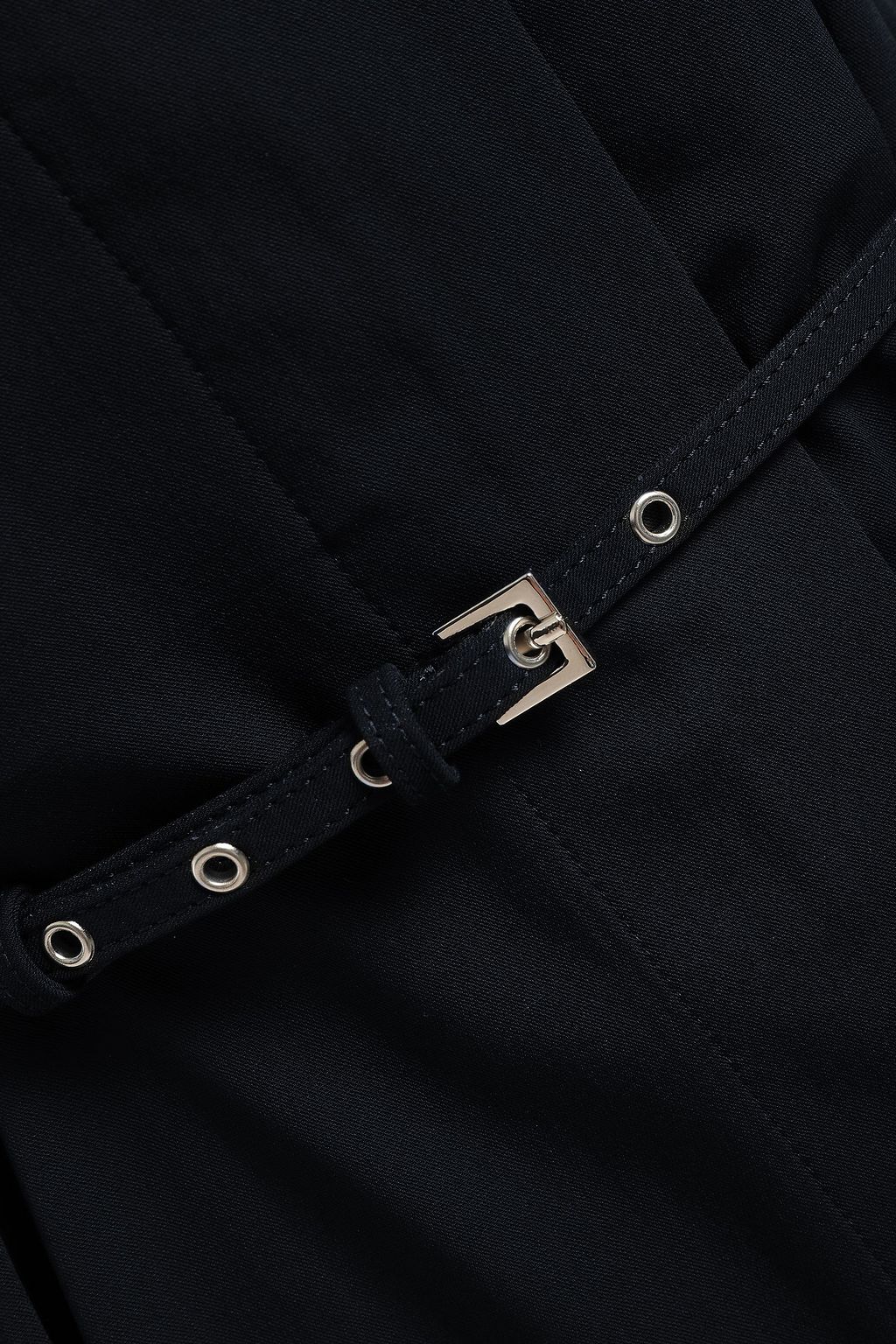 JIL SANDER Wool-blend twill hooded coat