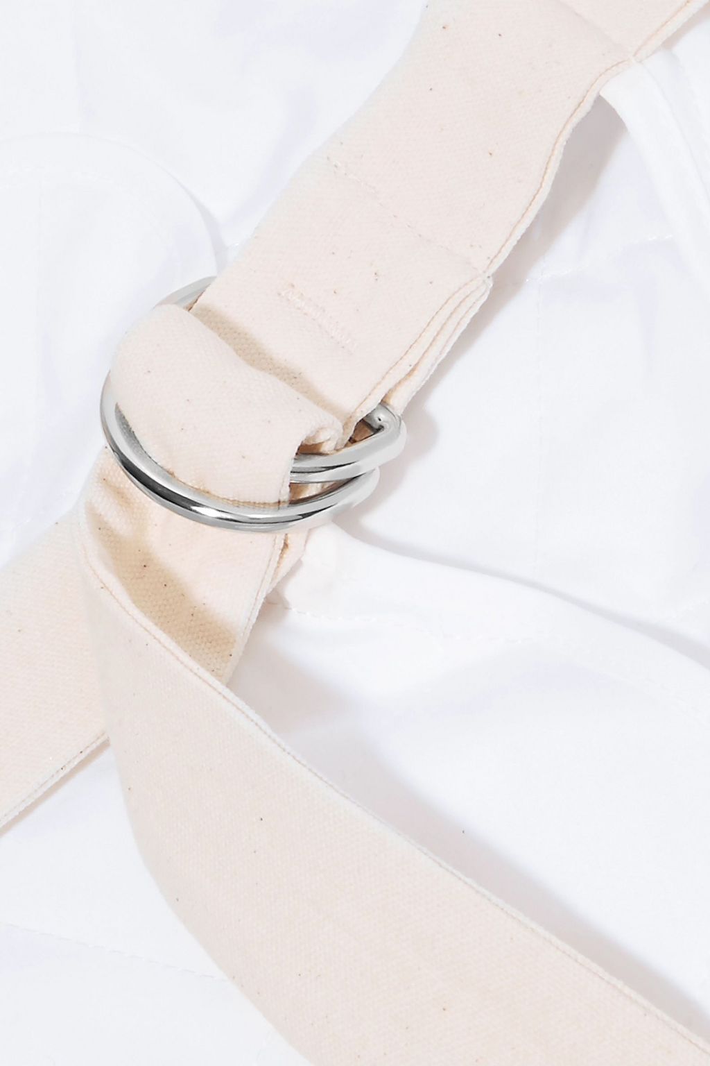 JIL SANDER Quilted cotton waist belt
