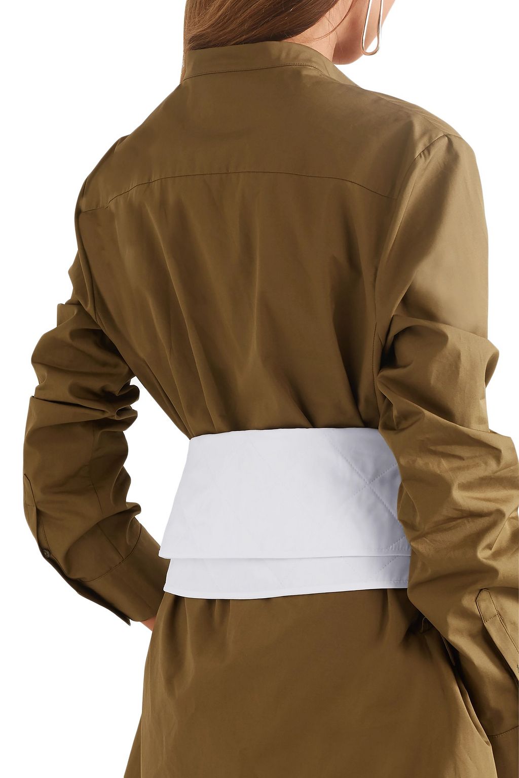JIL SANDER Quilted cotton waist belt