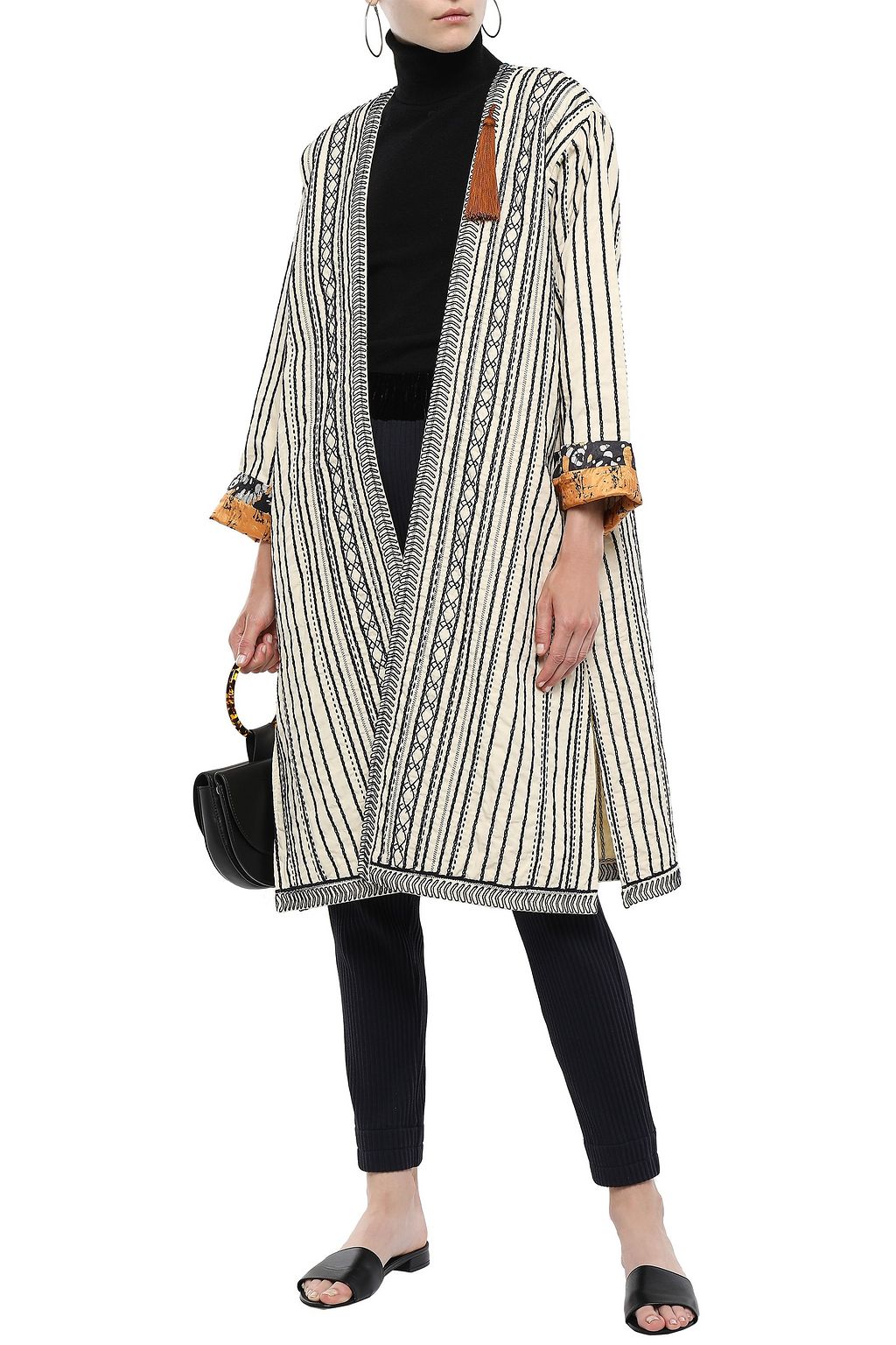 FORTE_FORTE Embroidered cotton coat