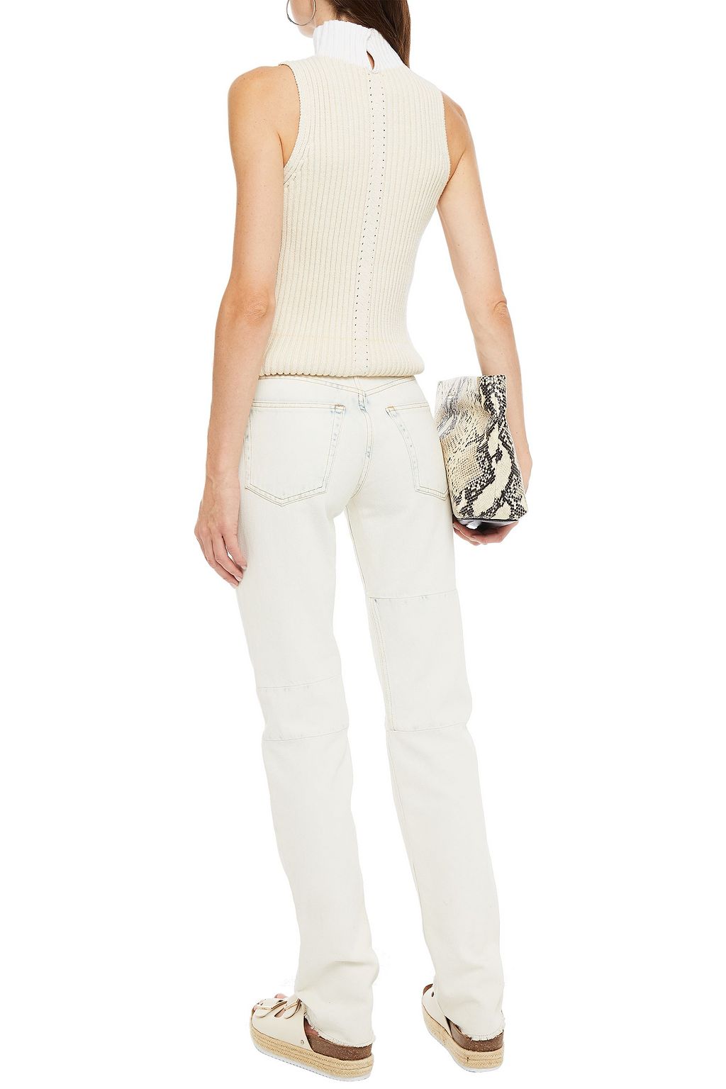MM6 MAISON MARGIELA Bleached high-rise straight-leg jeans