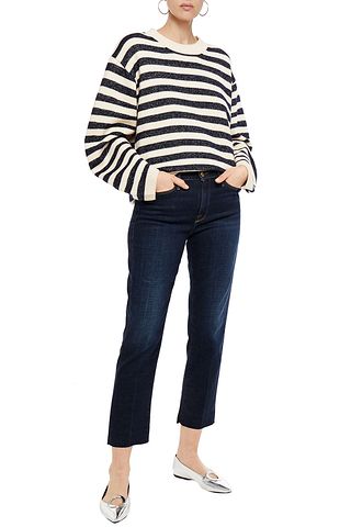 FRAME Le Nouveau cropped high-rise straight-leg jeans | THE OUTNET