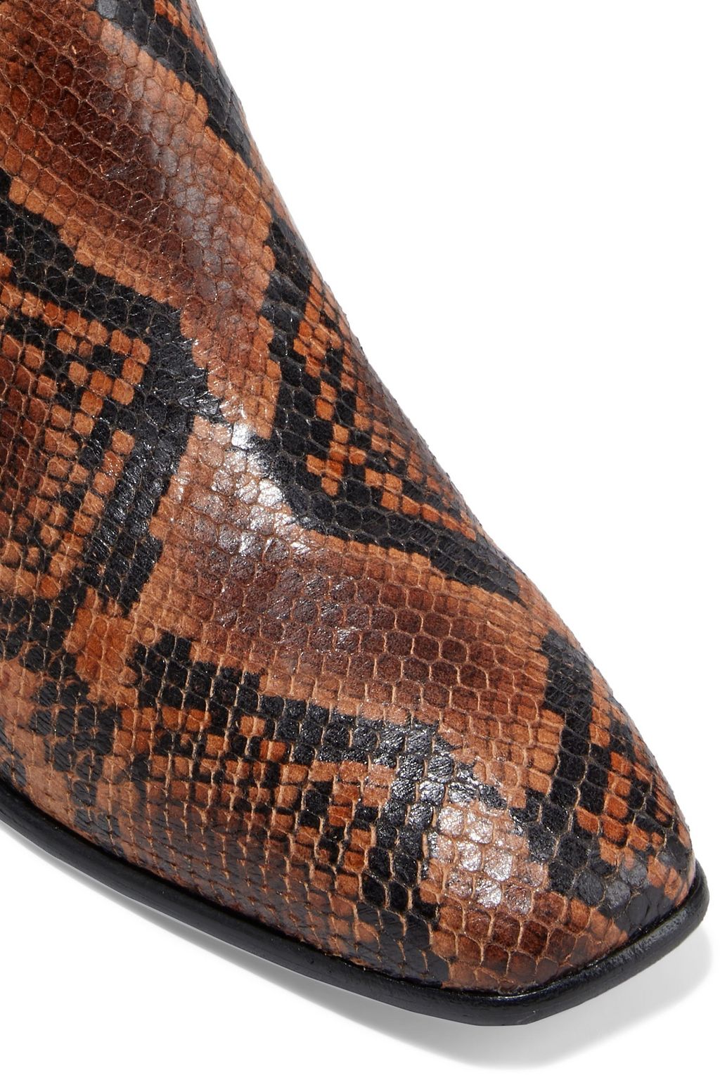 RAG & BONE Aslen snake-effect leather ankle boots