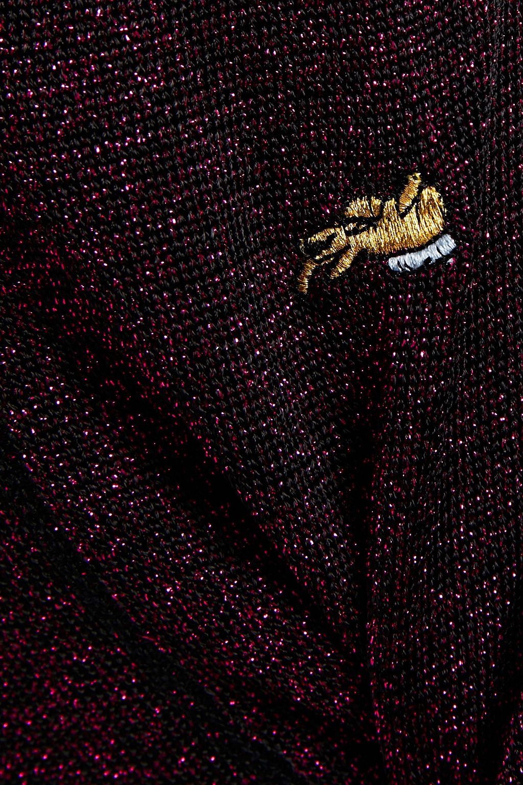 BELLA FREUD Striped metallic knitted track pants