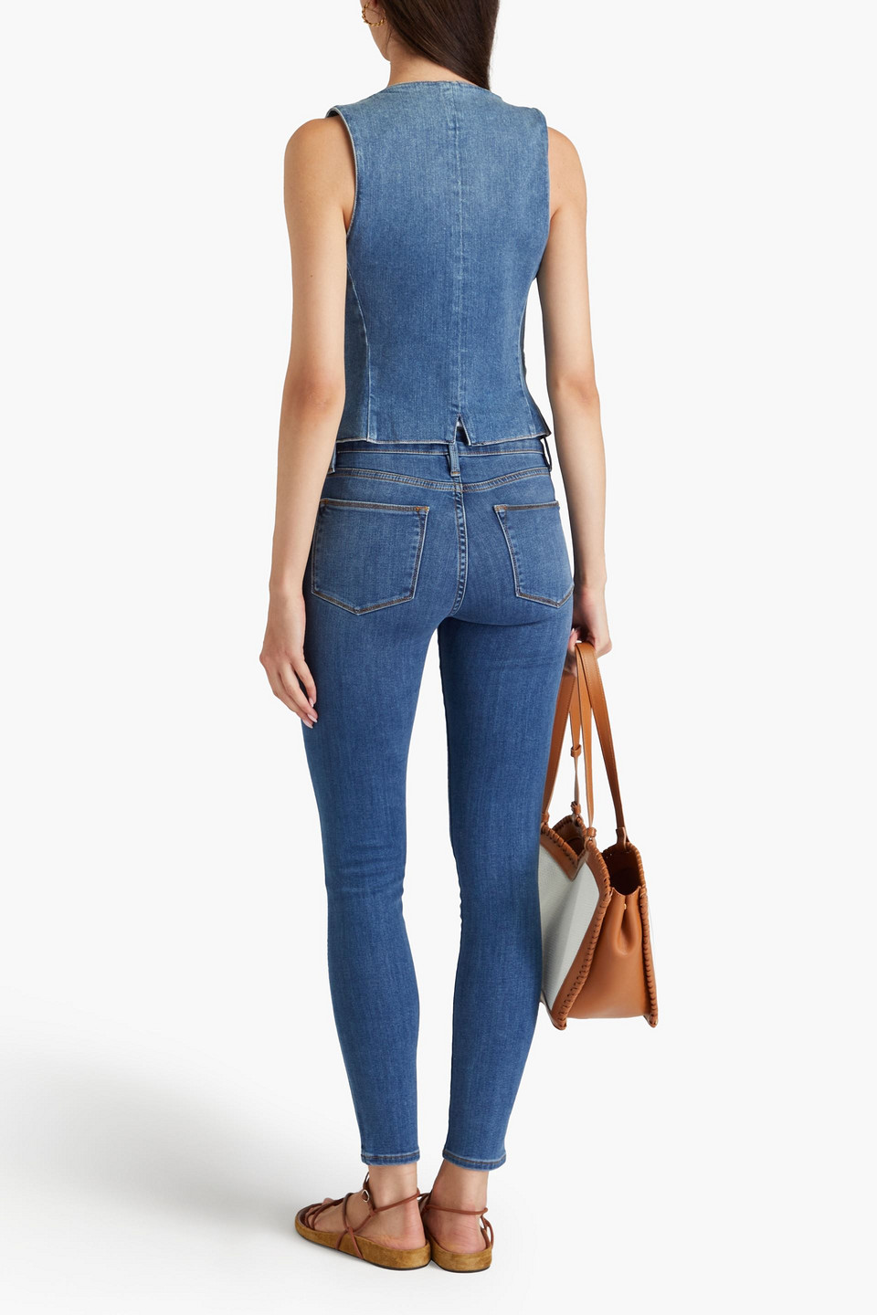 Frame Le High Skinny High-rise Skinny Jeans In Mid Denim