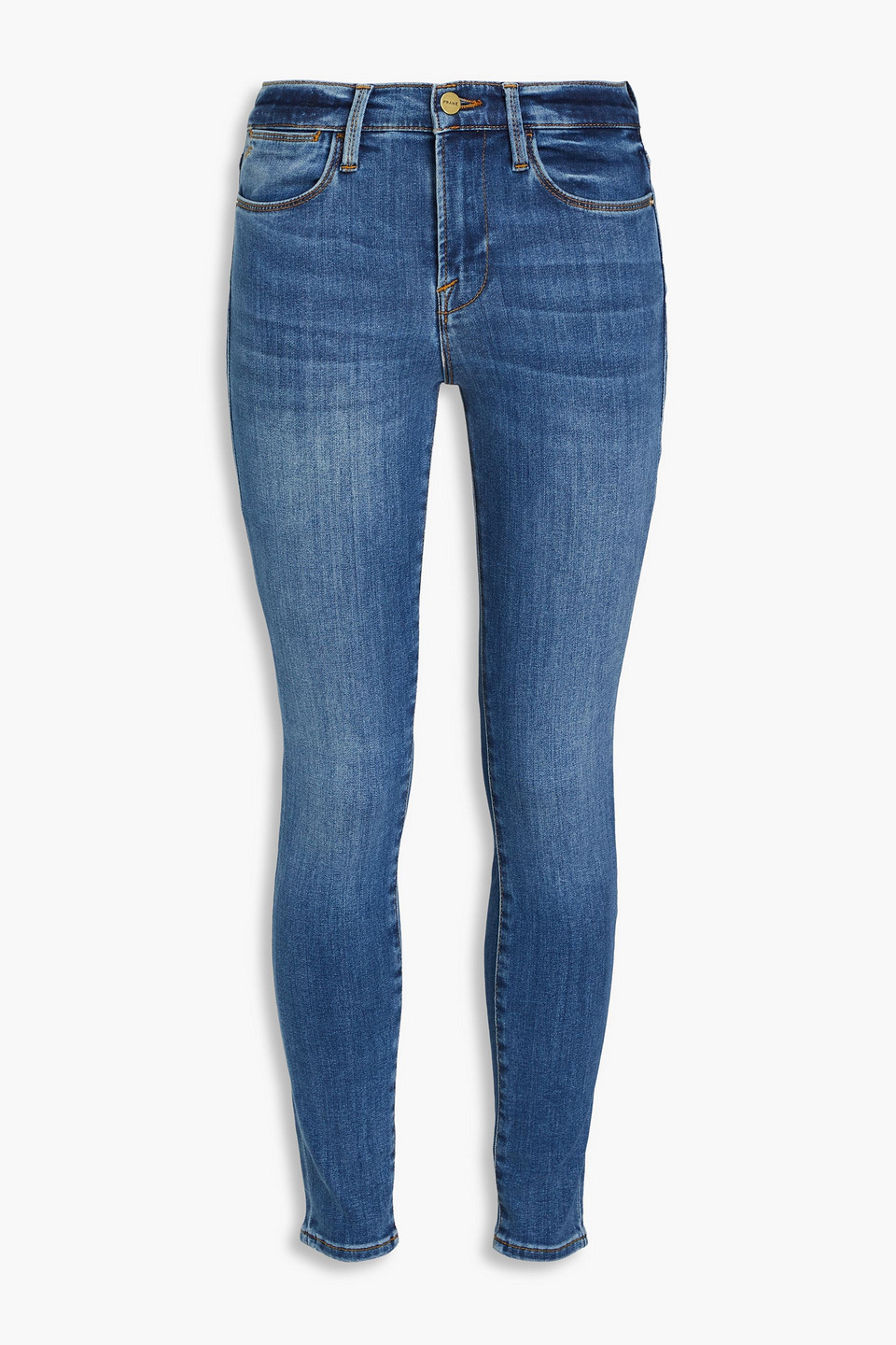 Frame Le High Skinny High-rise Skinny Jeans In Mid Denim